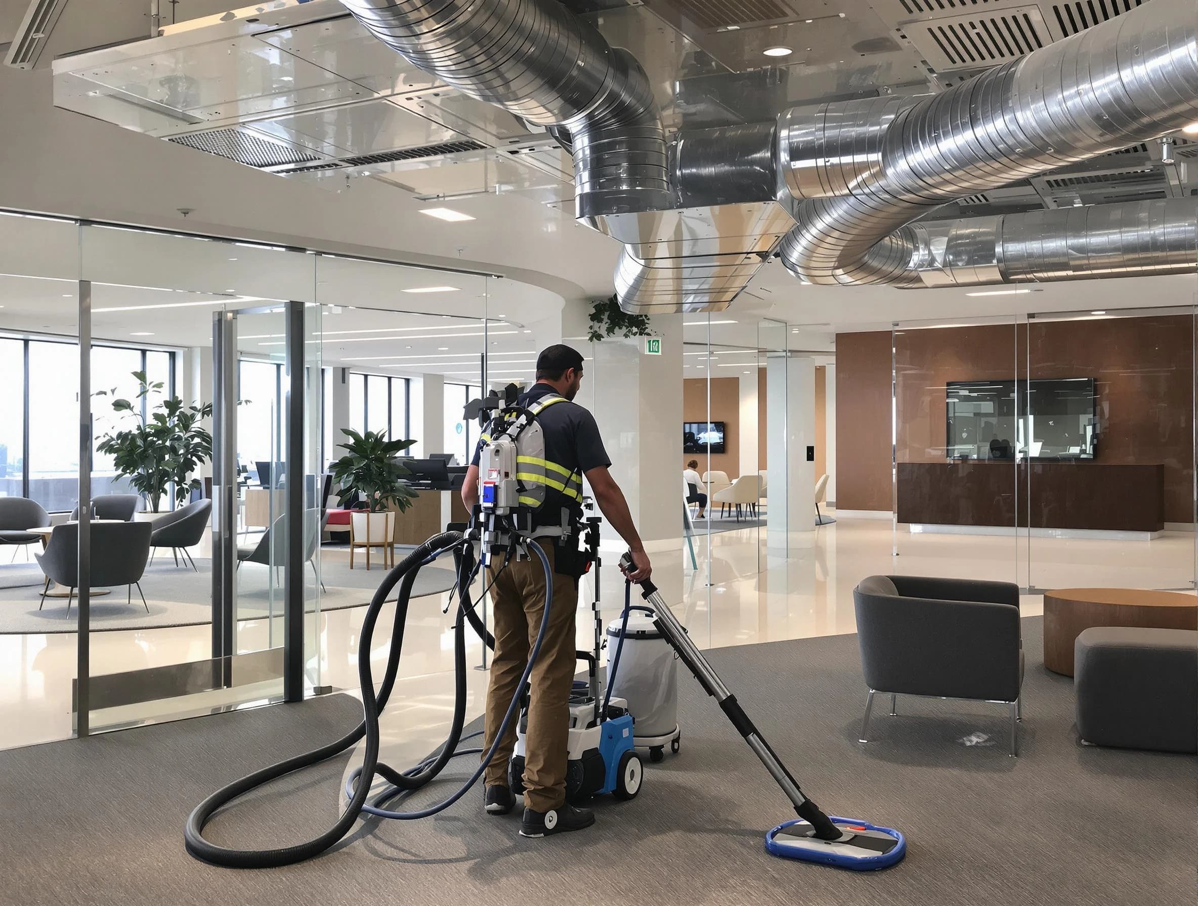Commercial duct cleaning service by Hendersonville Air Duct Cleaning in Hendersonville