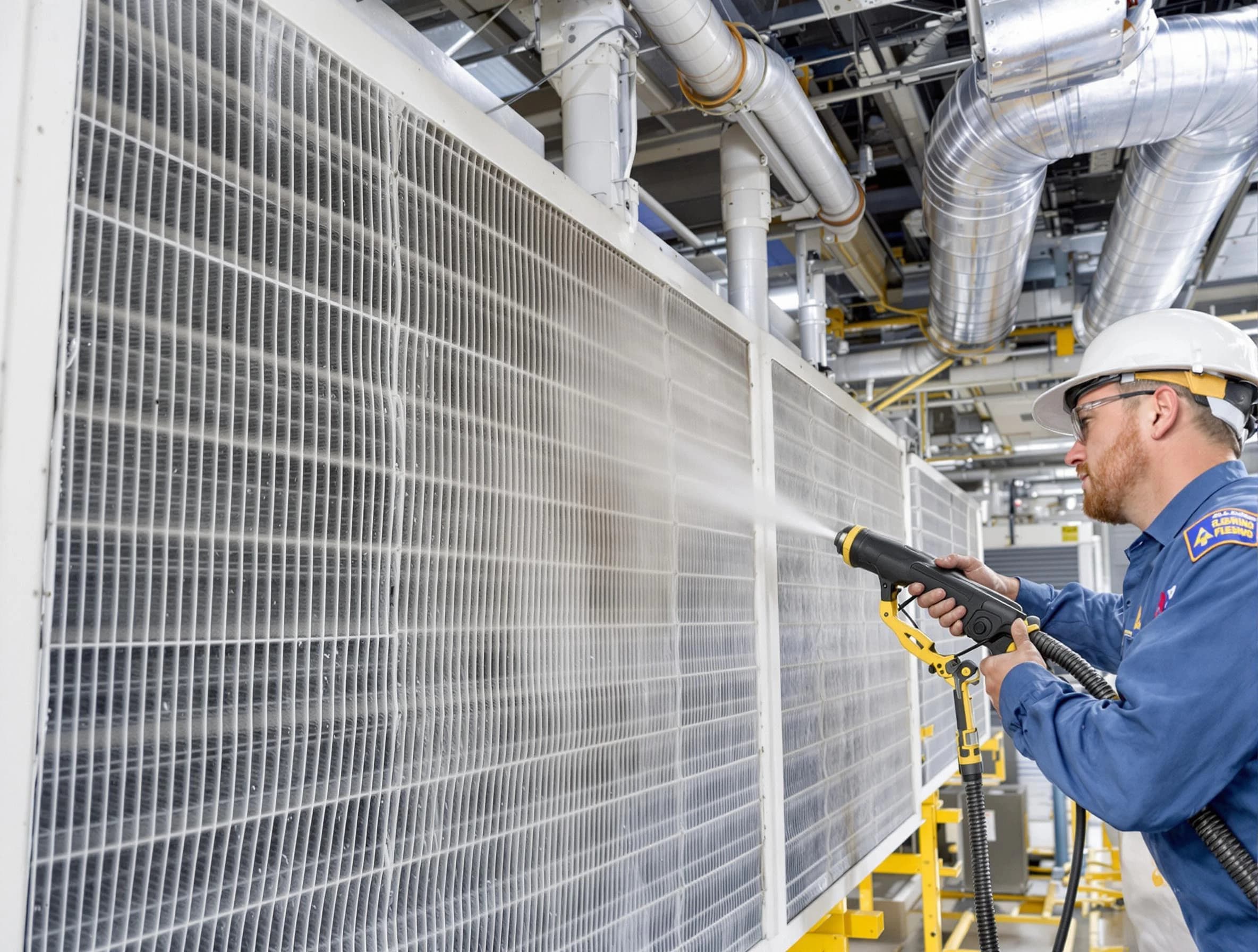 Professional commercial coil cleaning by Hendersonville Air Duct Cleaning in Hendersonville