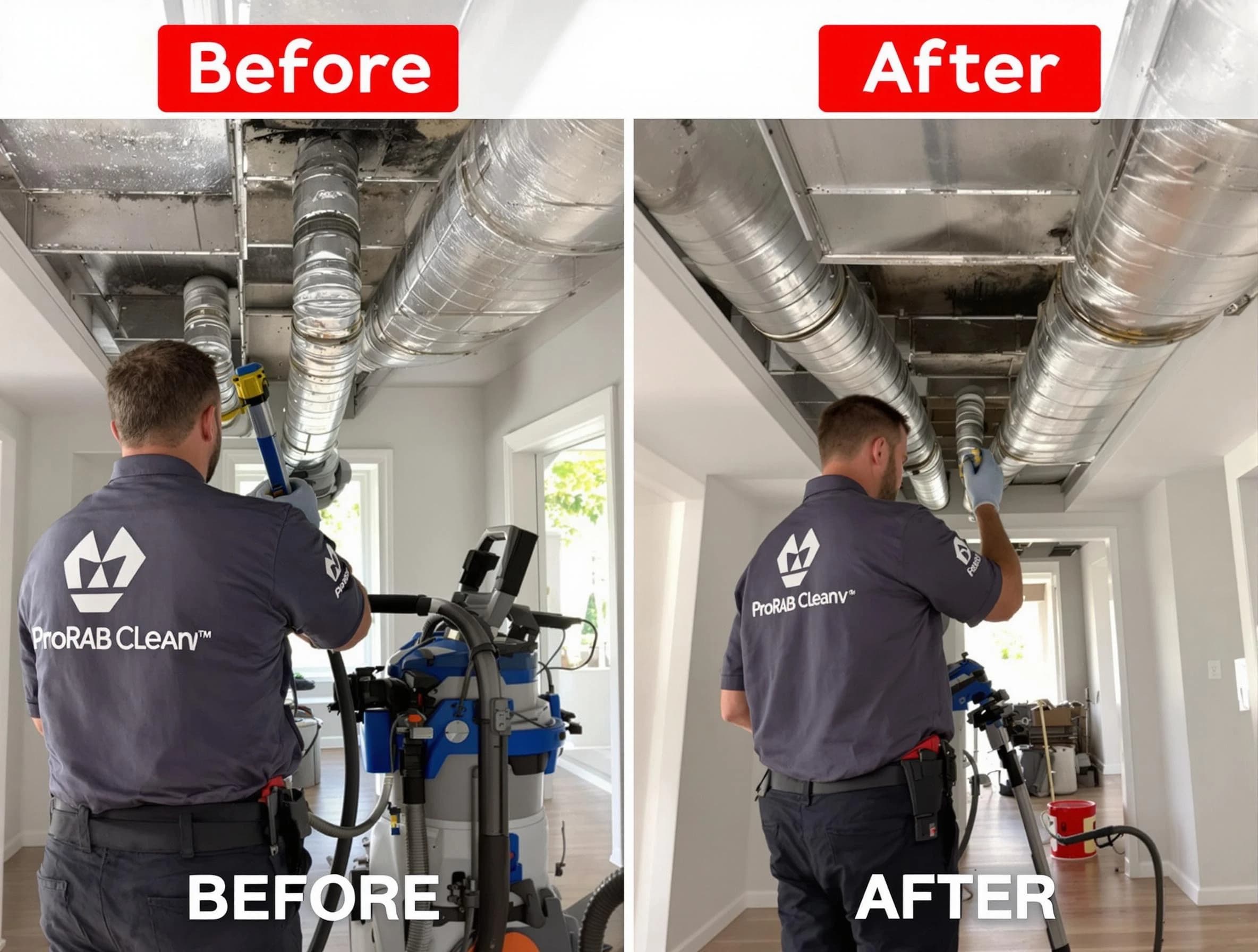 Hendersonville Air Duct Cleaning expert performing thorough residential duct cleaning in a Hendersonville home